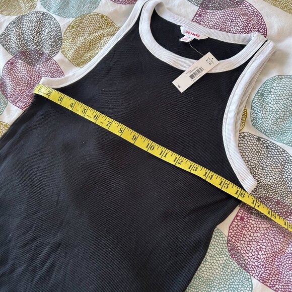 NWT Joe Fresh Tank Top Black with White Trim Women Size Large - Picture 4 of 6
